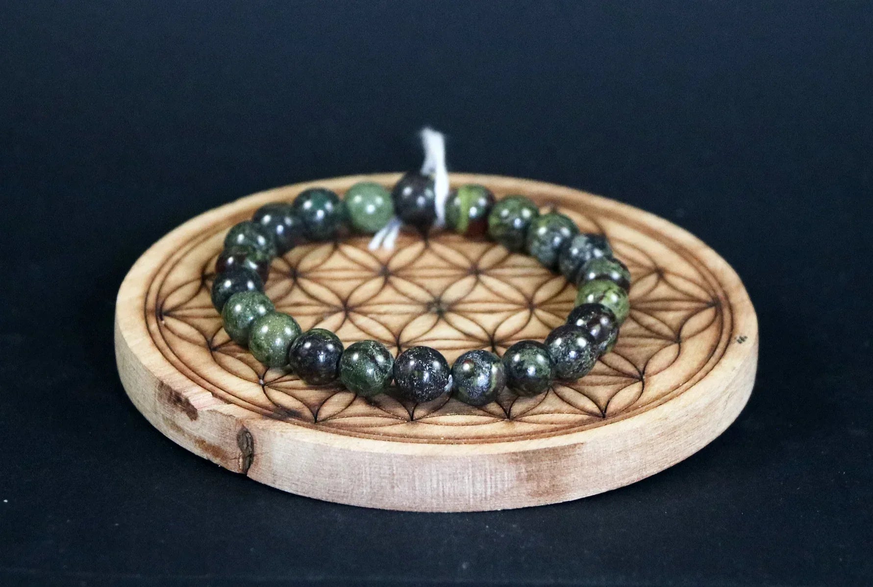 Bracelet en Jaspe Sang de Dragon 8mm - Pierres de Terre Happy