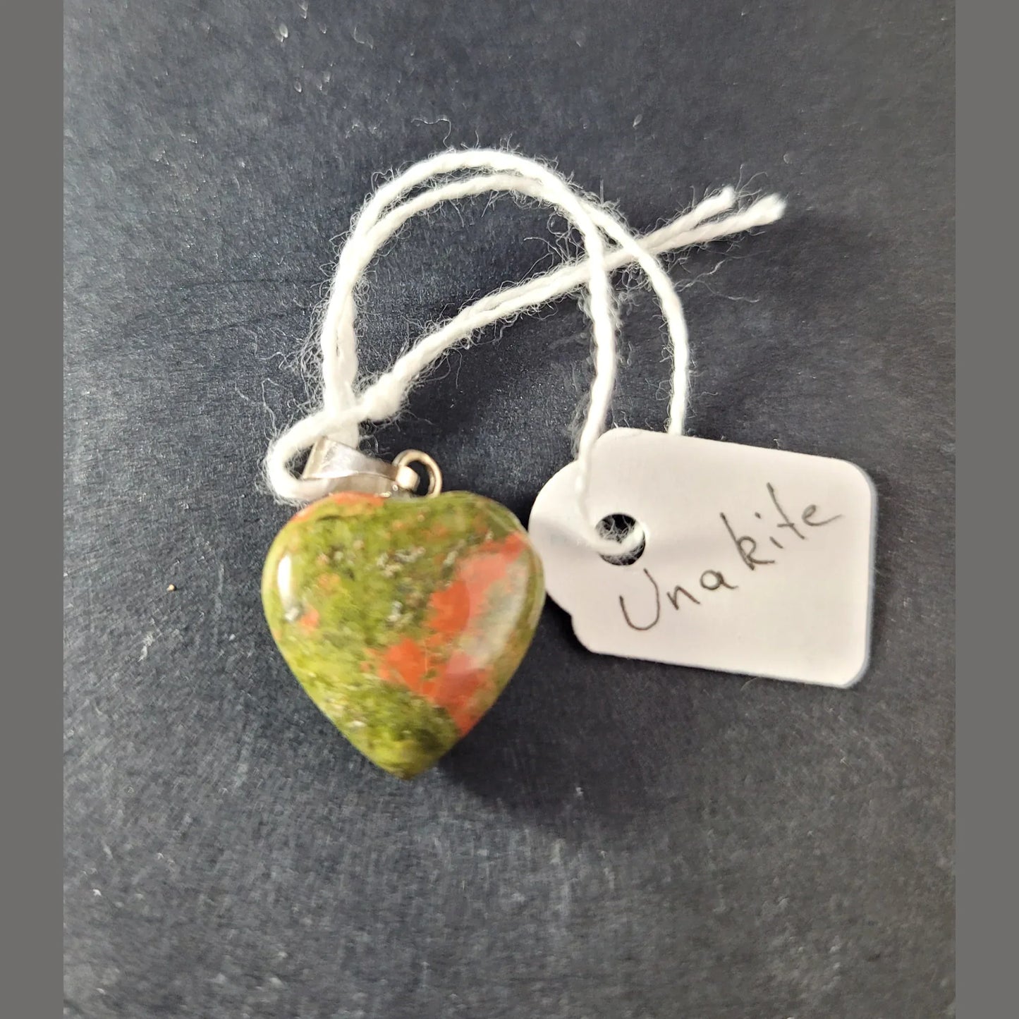 Pendentif Coeur en Unakite - Pierres de Terre Happy