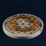 Bracelet pierres roulées en Ambre cognac clair - Pierres de Terre Happy