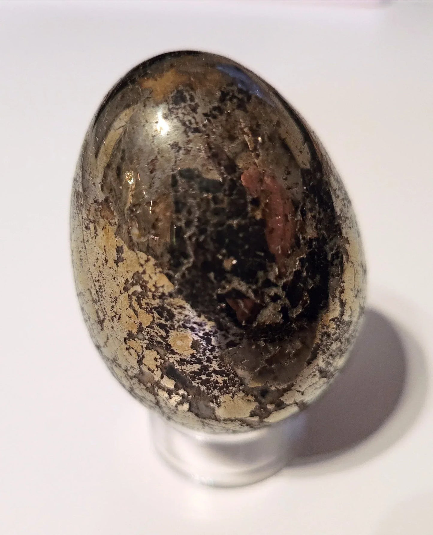 Oeuf en Chalcopyrite - Pierres de Terre Happy