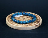 Bracelet 8mm en Apatite bleue AA - Pierres de Terre Happy