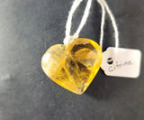 Pendentif coeur en Citrine - Pierres de Terre Happy