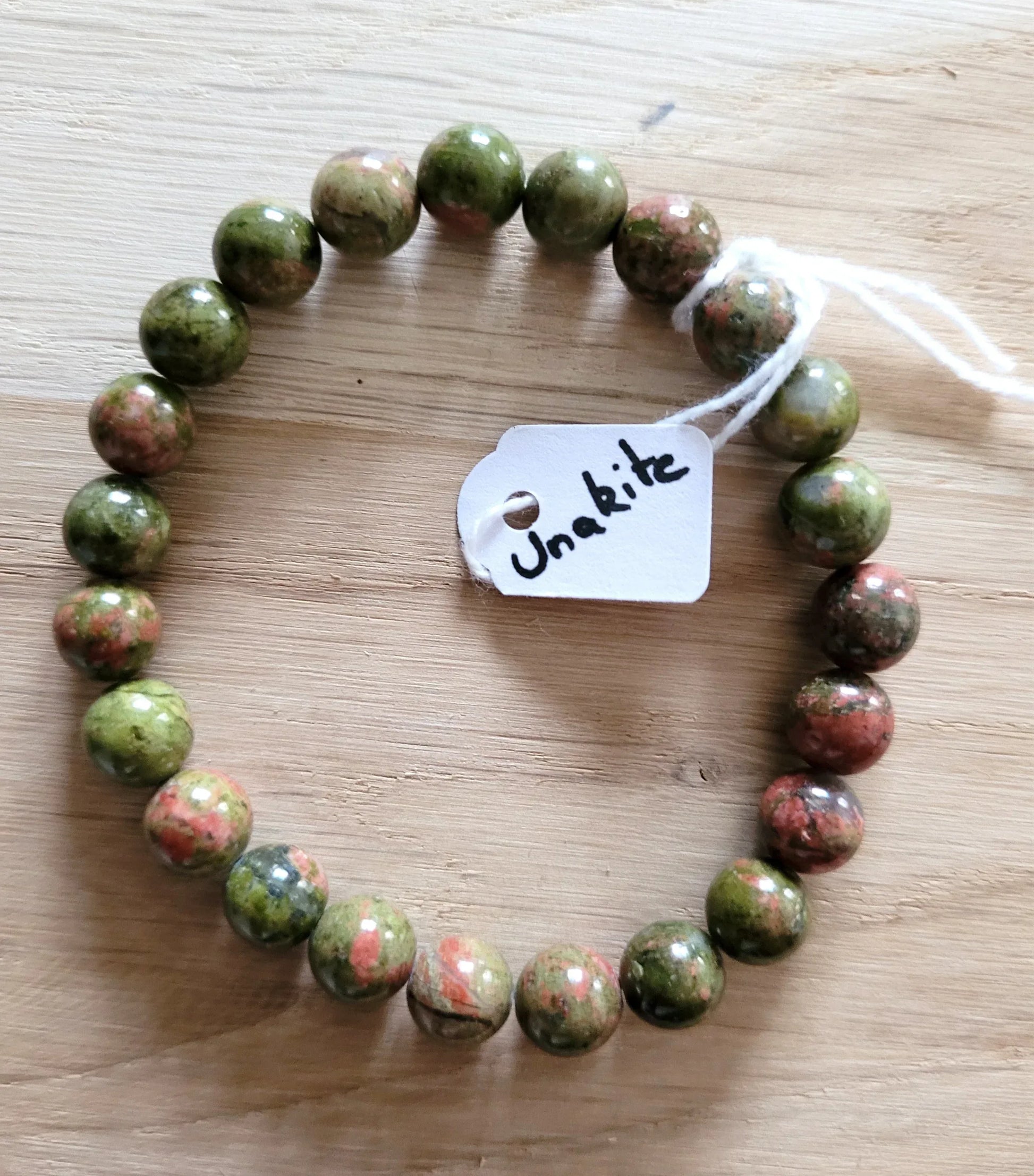 Bracelet en Unakite 8mm - Pierres de Terre Happy