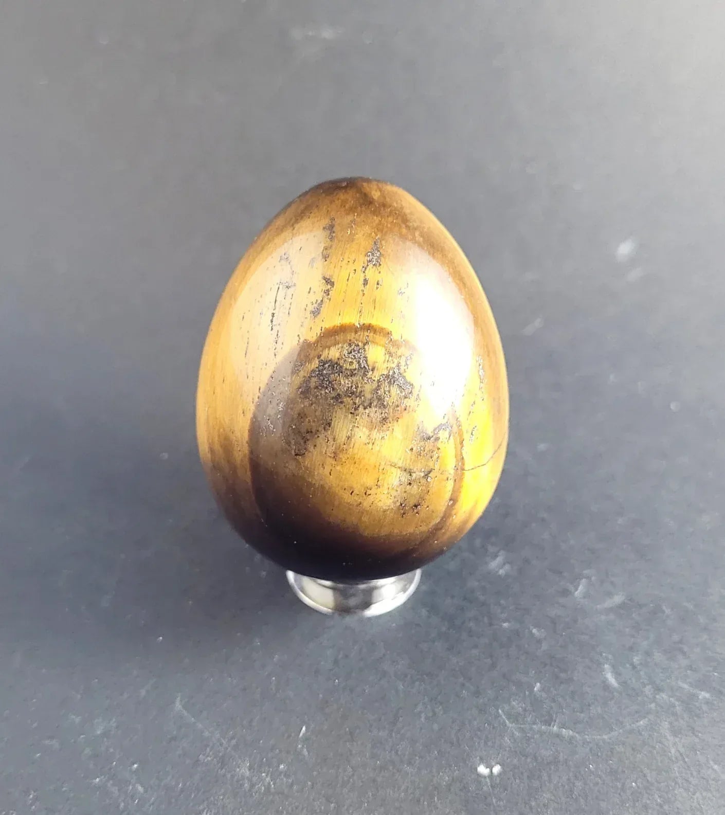 Oeuf en Oeil de tigre - Pierres de Terre Happy