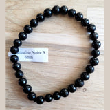 Bracelet en Tourmaline noire 6mm - Pierres de Terre Happy