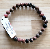 Bracelet en Rhodonite 6mm - Pierres de Terre Happy