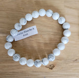 Bracelet en Howlite 8mm - Pierres de Terre Happy