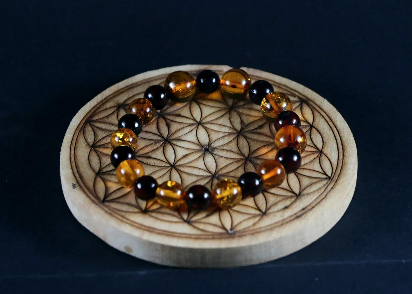 Bracelet en Ambre 2 couleurs - Pierres de Terre Happy