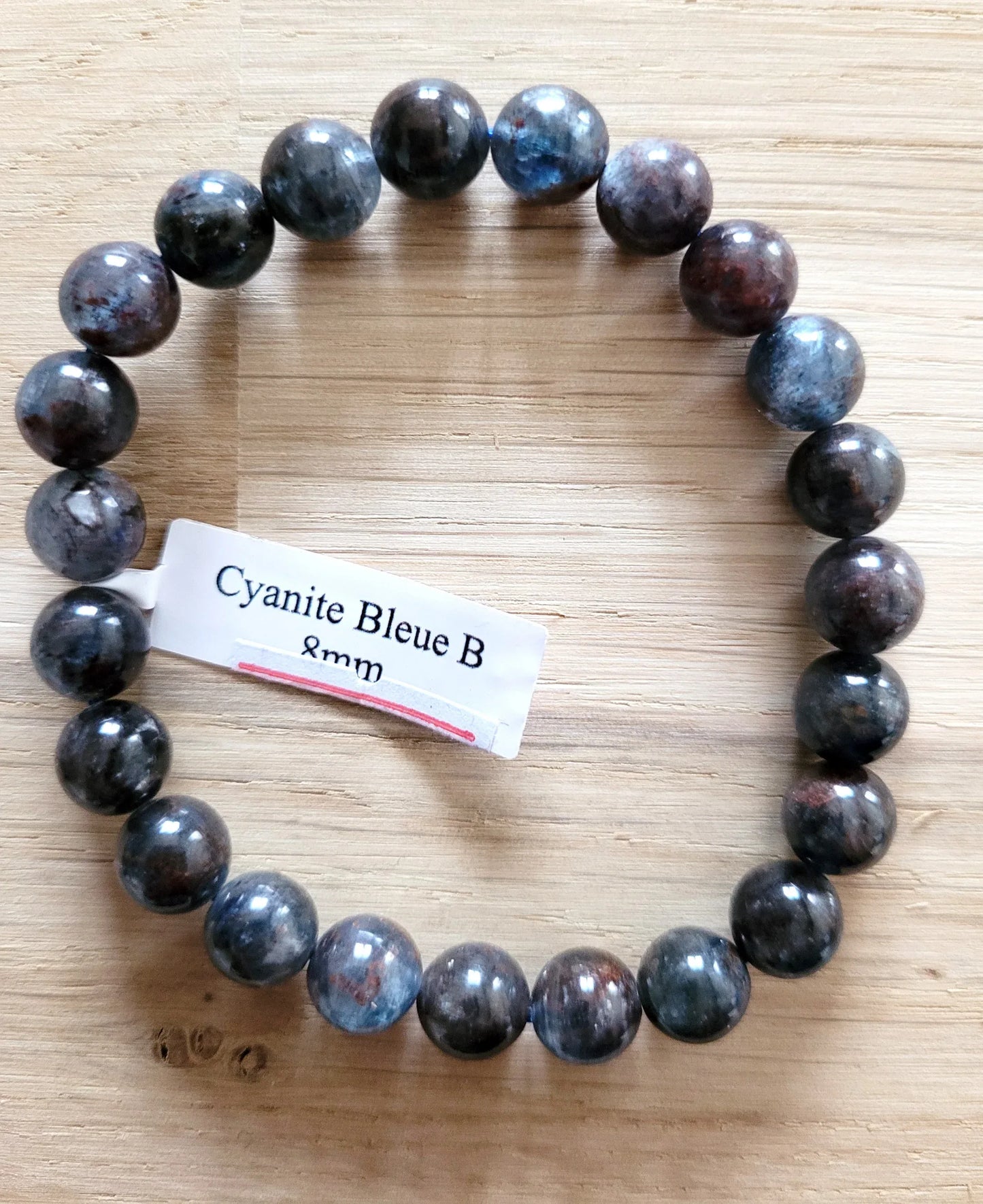 Bracelet en Cyanite bleue 8mm - Pierres de Terre Happy