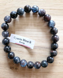 Bracelet en Cyanite bleue 8mm - Pierres de Terre Happy