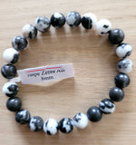 Bracelet en Jaspe Zebre 8mm - Pierres de Terre Happy