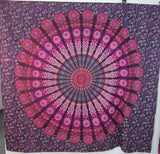 Tenture d'Inde grand modèle - mandala violet - Pierres de Terre Happy