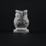Chouette en Howlite - Pierres de Terre Happy