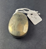 Pendentif pierre percée en Pyrite - Pierres de Terre Happy