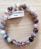 Bracelet en Agate Botswana 8mm - Pierres de Terre Happy