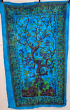Tenture d'Inde moyen modèle - arbre bleu - Pierres de Terre Happy