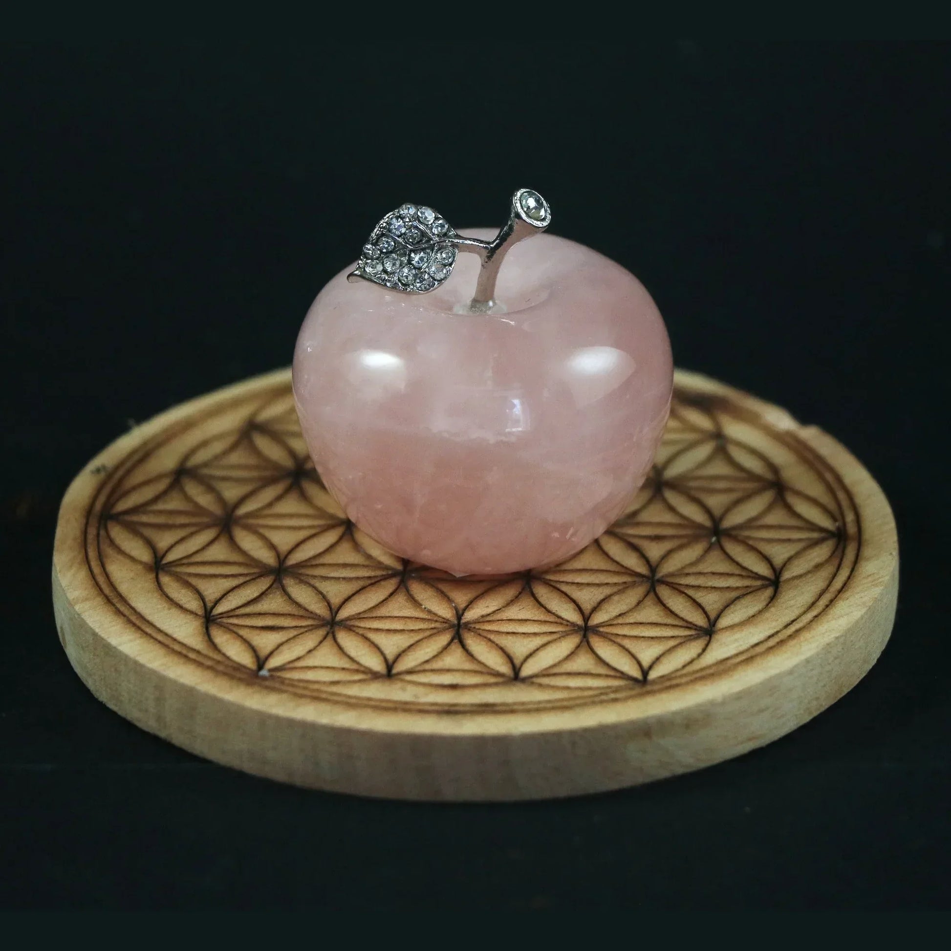 Pomme en Quartz Rose - Pierres de Terre Happy