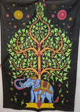Tenture d'Inde moyen modèle - éléphant 2 - Pierres de Terre Happy
