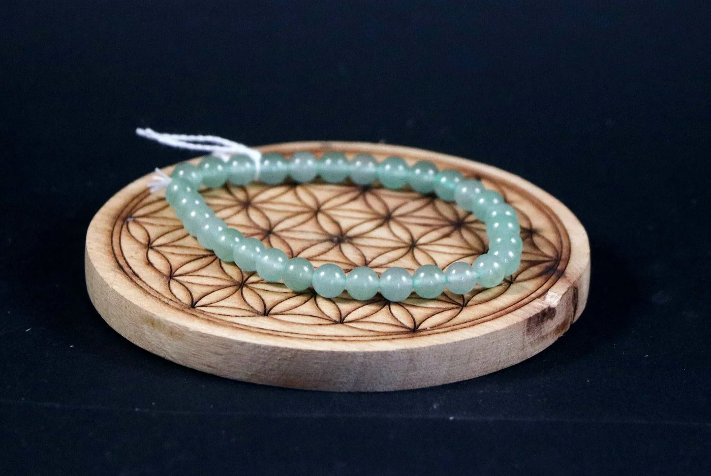 Bracelet 6mm en Aventurine verte - Pierres de Terre Happy