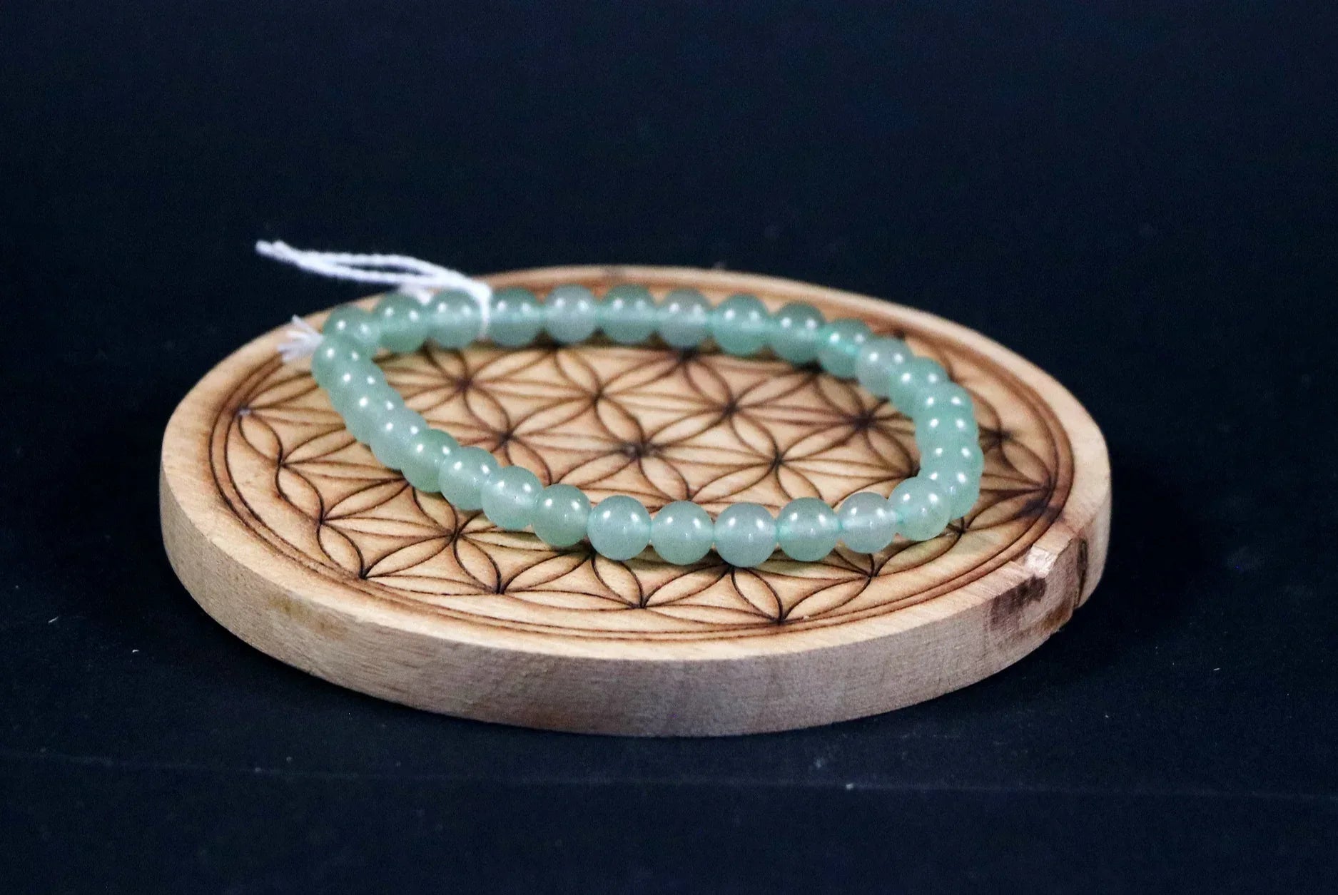 Bracelet 6mm en Aventurine verte - Pierres de Terre Happy