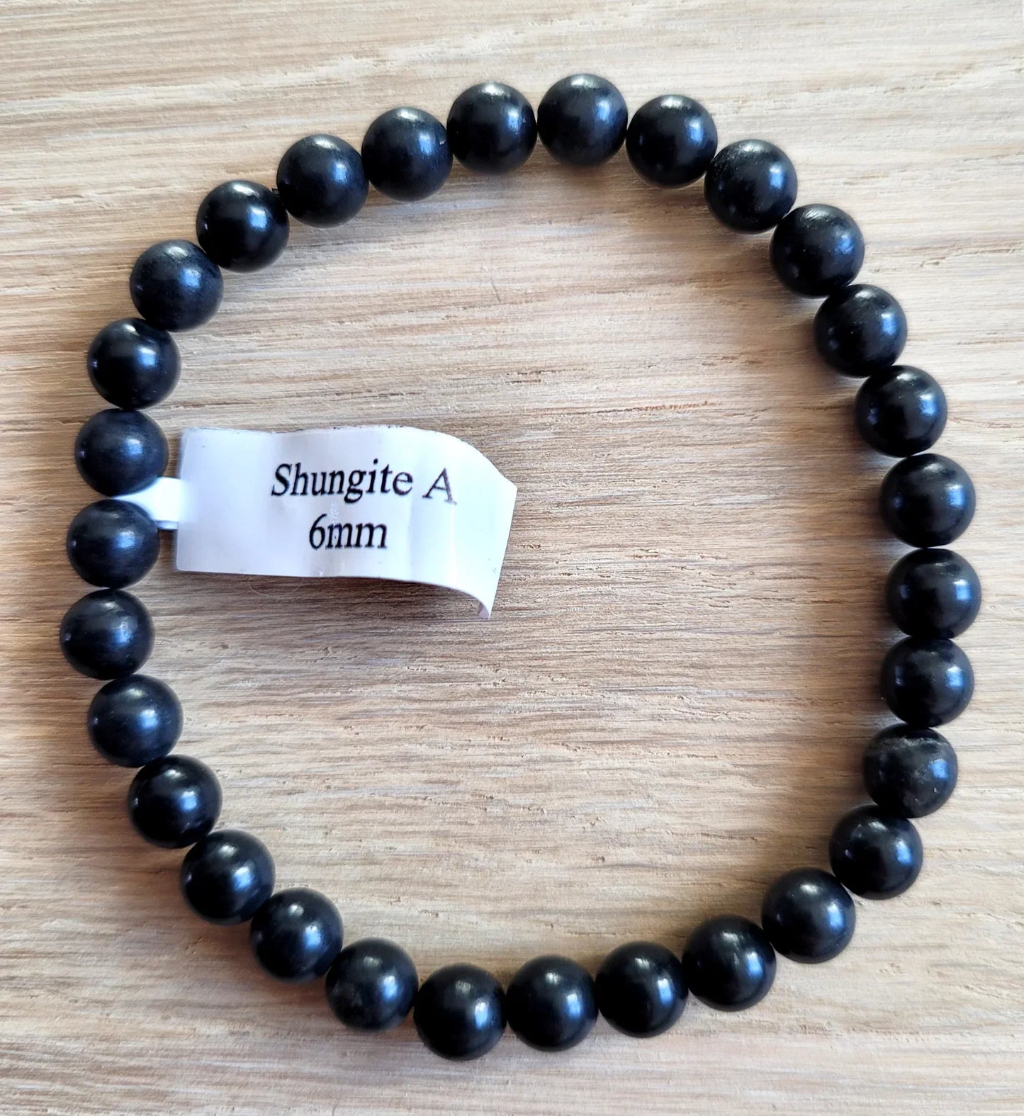 Bracelet en Shungite 6mm - Pierres de Terre Happy