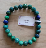 Bracelet Azurite Malachite 8mm - Pierres de Terre Happy