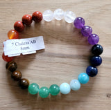 Bracelet 7 Chakras 8mm - Pierres de Terre Happy