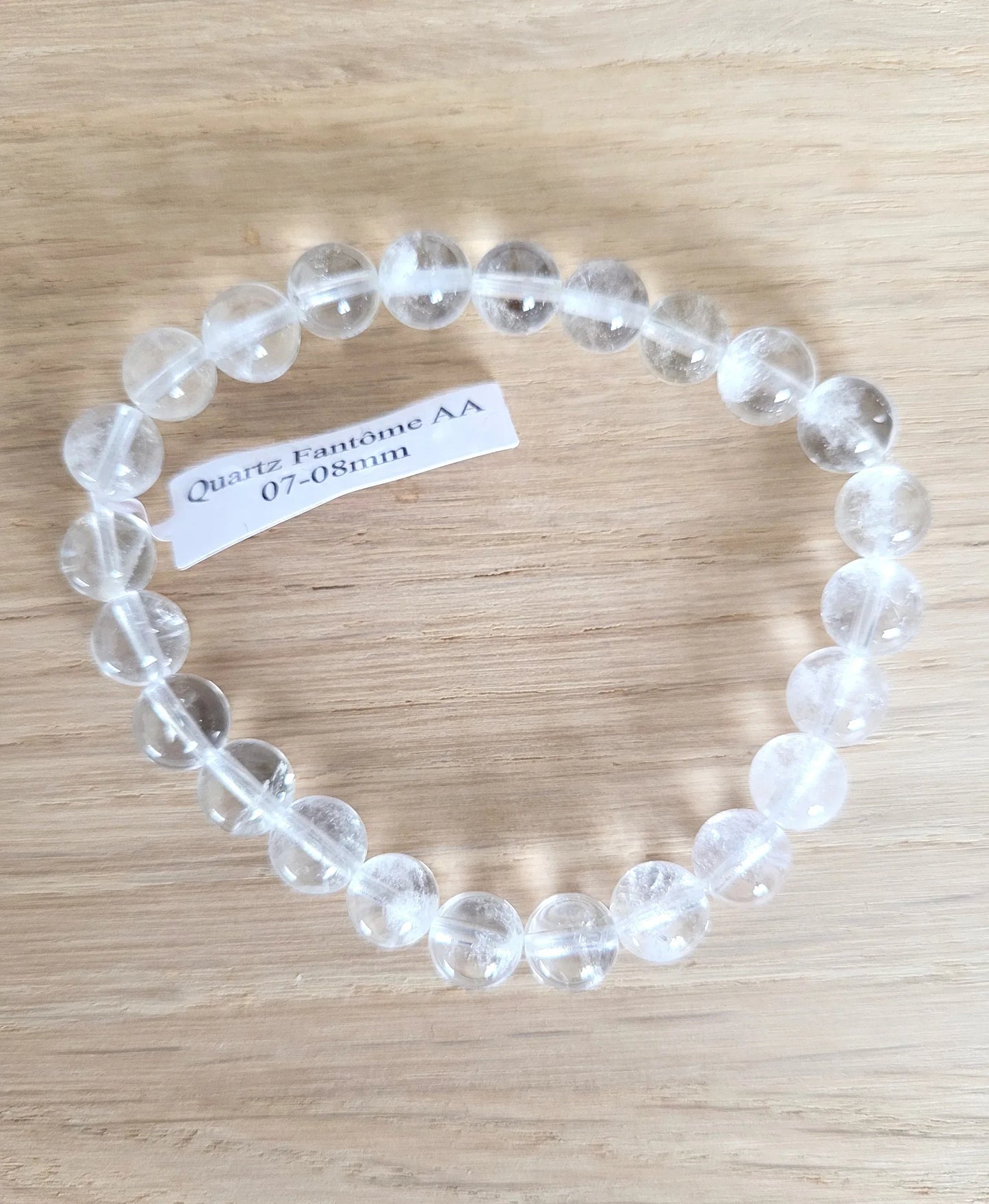 Bracelet en Quartz Fantôme 8mm - Pierres de Terre Happy
