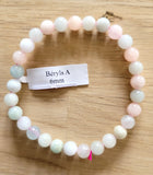 Bracelet en Béryls 6mm - Pierres de Terre Happy