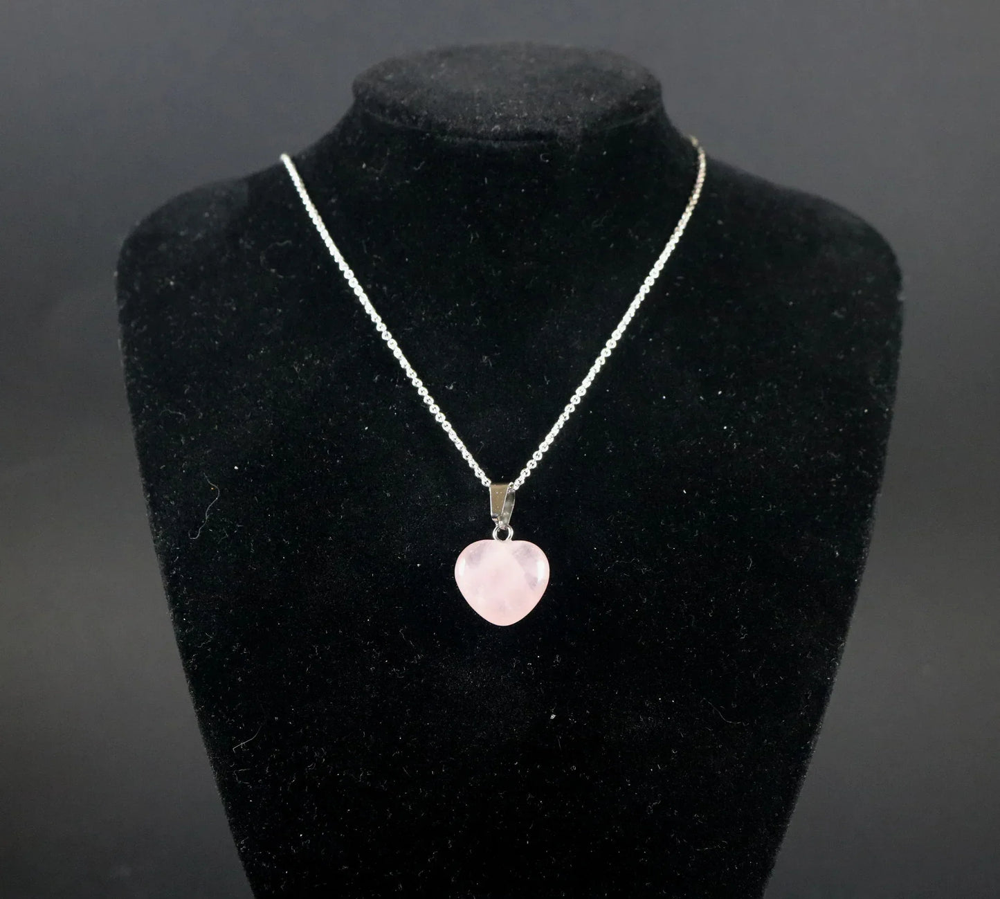 Pendentif coeur en Quartz Rose - Pierres de Terre Happy