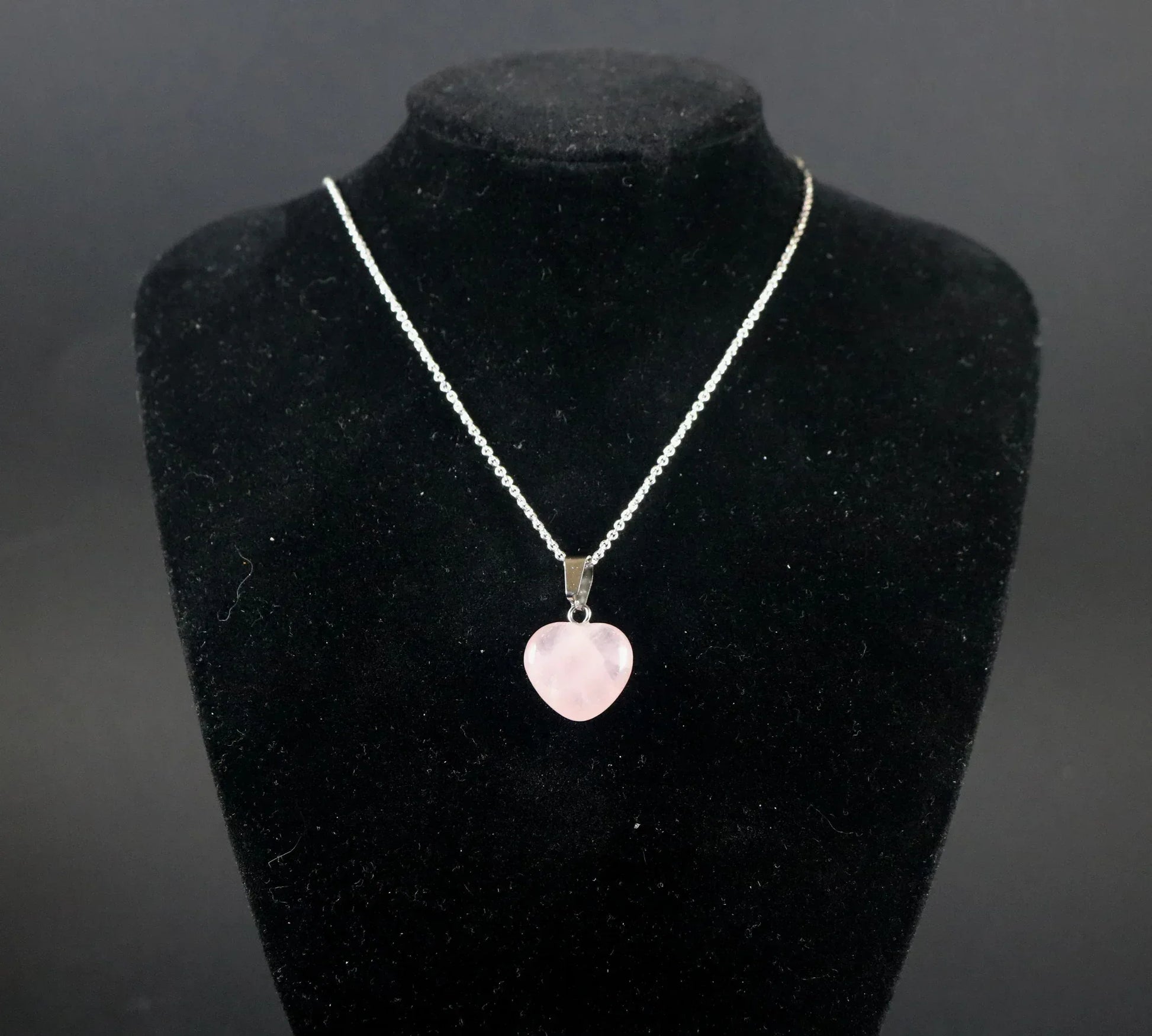 Pendentif coeur en Quartz Rose - Pierres de Terre Happy