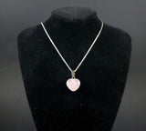 Pendentif coeur en Quartz Rose - Pierres de Terre Happy
