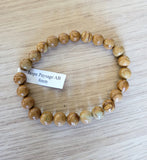 Bracelet en Jaspe paysage 8mm - Pierres de Terre Happy