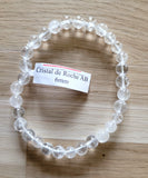 Bracelet en Cristal de roche 6mm - Pierres de Terre Happy