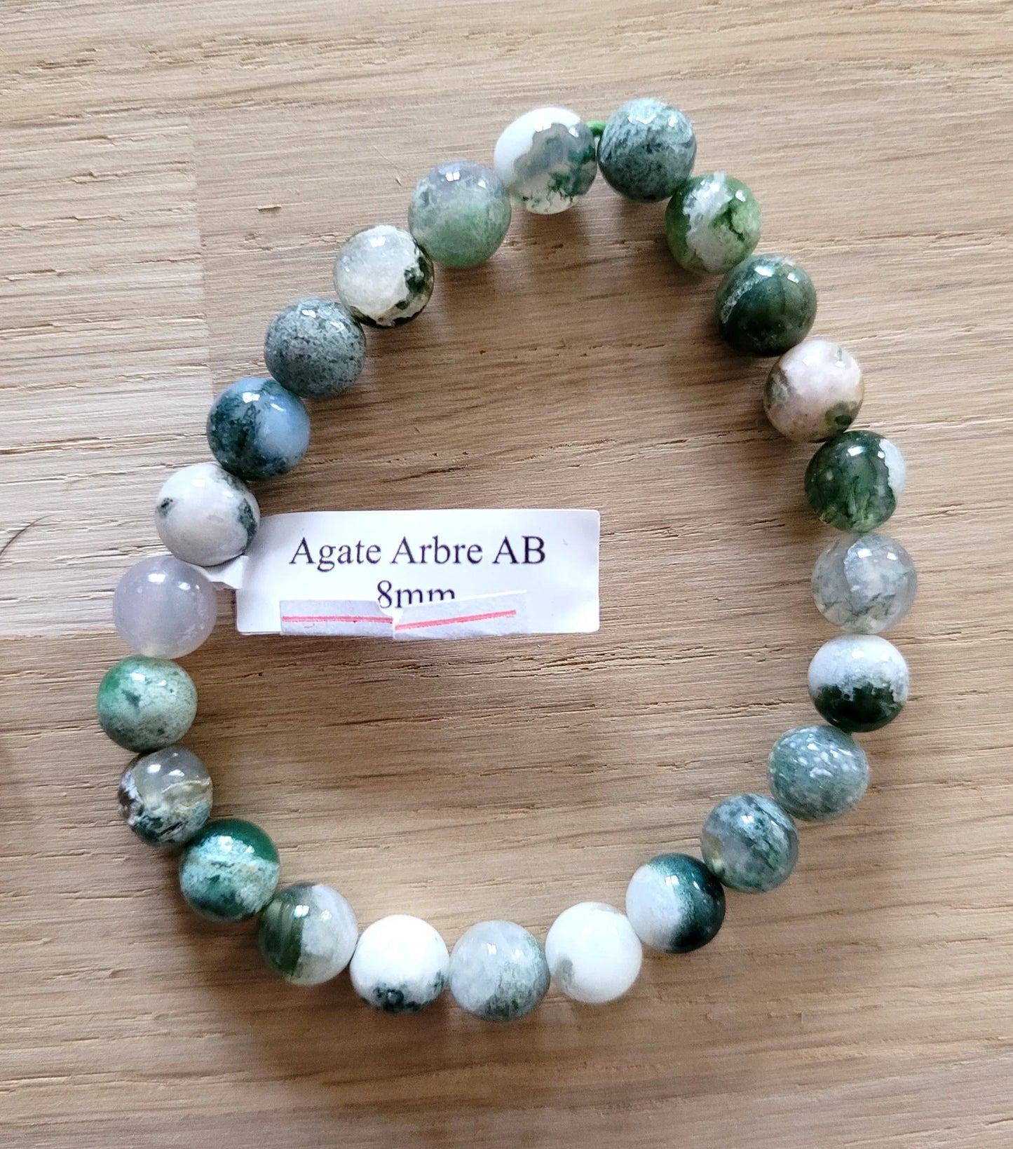 Bracelet en Agate arbre 8mm - Pierres de Terre Happy