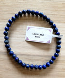 Bracelet en Lapis Lazuli 4mm - Pierres de Terre Happy