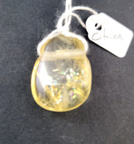 Pendentif pierre percée en Citrine - Pierres de Terre Happy