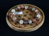 Bracelet en Pierre de lune 10mm - Pierres de Terre Happy