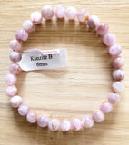 Bracelet en Kunzite 6mm - Pierres de Terre Happy