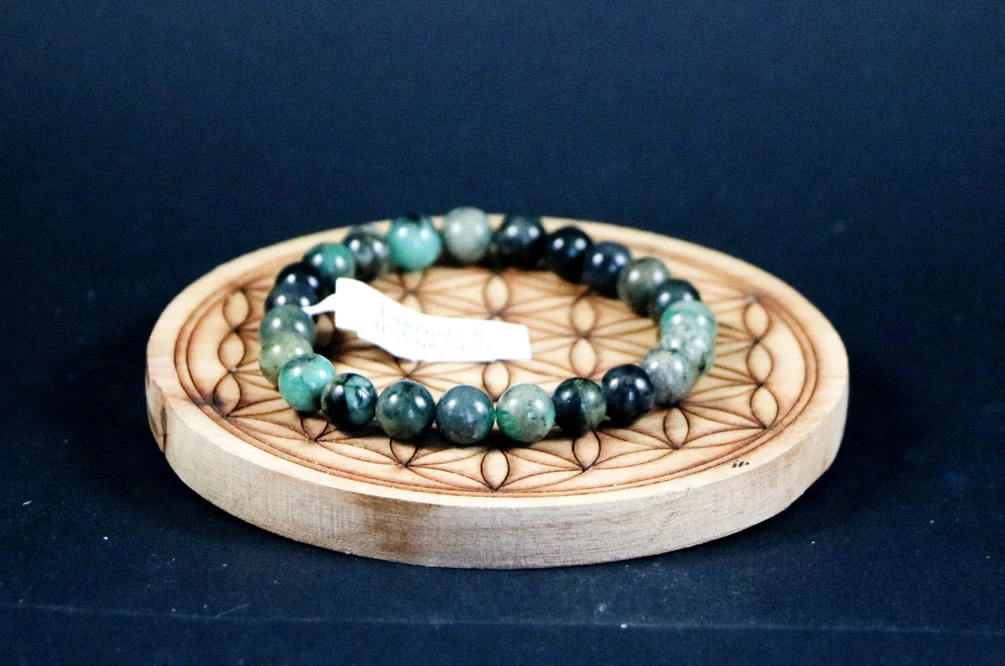 Bracelet en Emeraude 8mm A - Pierres de Terre Happy