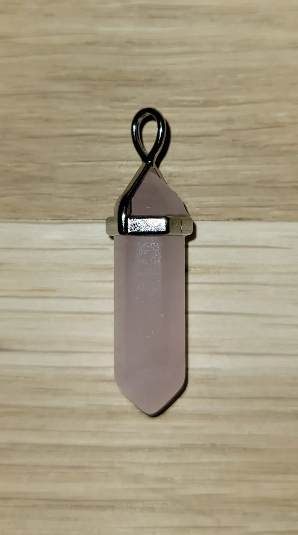 Pendentif doubles pointes en Quartz Rose - Pierres de Terre Happy