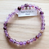 Bracelet en Cacoxénite 6mm - Pierres de Terre Happy