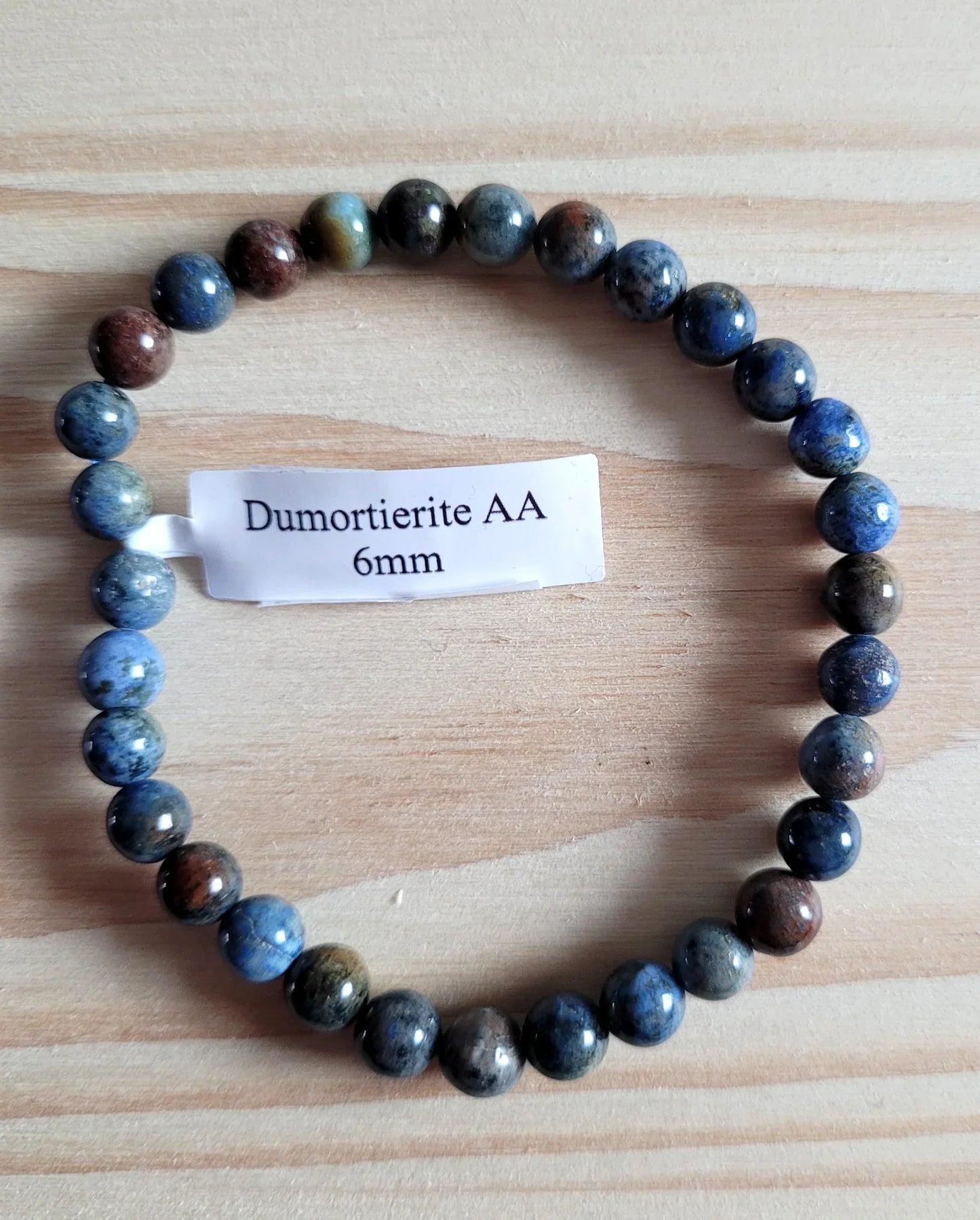 Bracelet en Dumortiérite 6mm - Pierres de Terre Happy