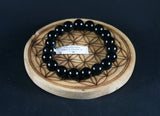 Bracelet en Obsidienne oeil celeste 10mm - Pierres de Terre Happy