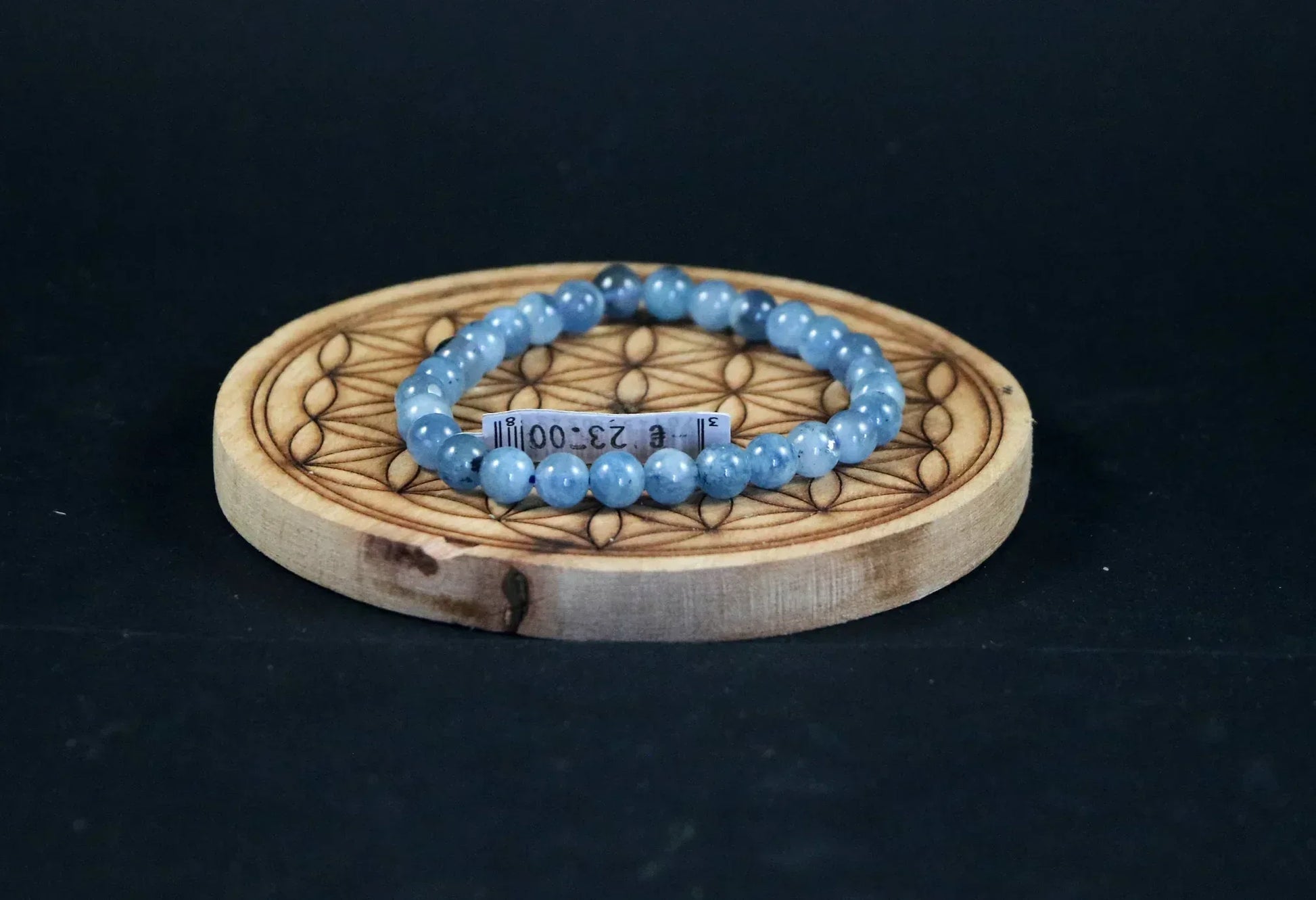 Bracelet en Aigue marine 6mm Brésil A - Pierres de Terre Happy