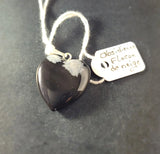 Pendentif coeur en Obsidienne flocon de neige - Pierres de Terre Happy