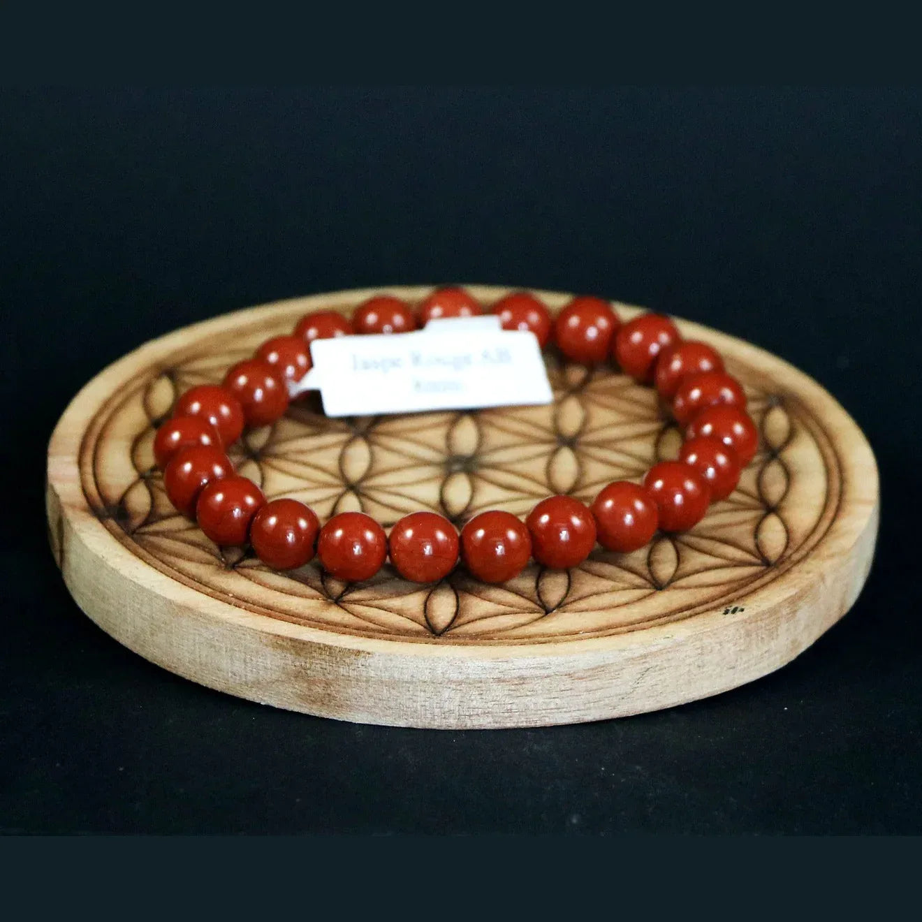 Bracelet en Jaspe rouge 8mm - Pierres de Terre Happy