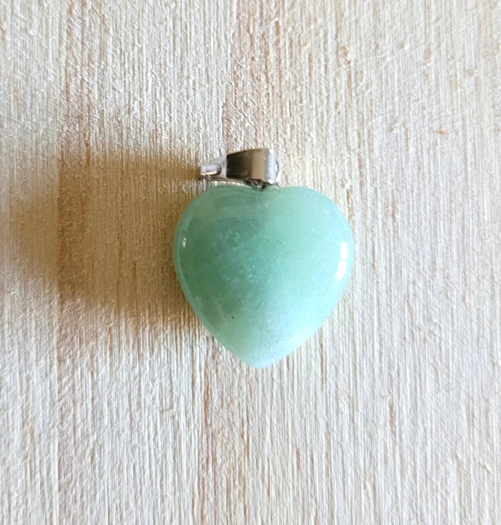 Pendentif coeur en Aventurine verte - Pierres de Terre Happy