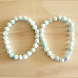 Bracelet en Larimar 8mm - Pierres de Terre Happy
