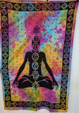 Tenture d'Inde moyen modèle - bouddha et chakras 2 - Pierres de Terre Happy